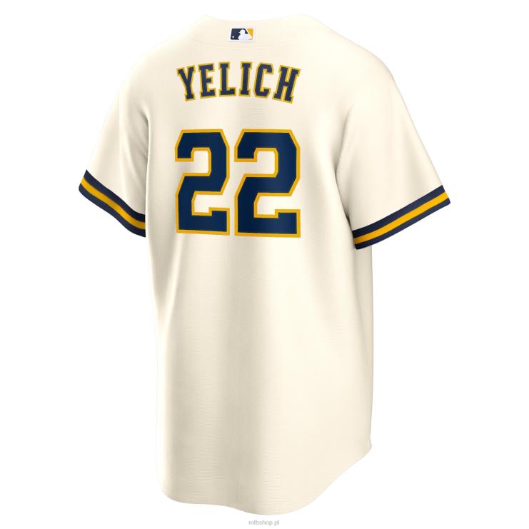 Milwaukee brewers christian yelich nike kremowa replika alternatywnej koszulki gracza mężczyźni 0J02V269 MLB Jerseys