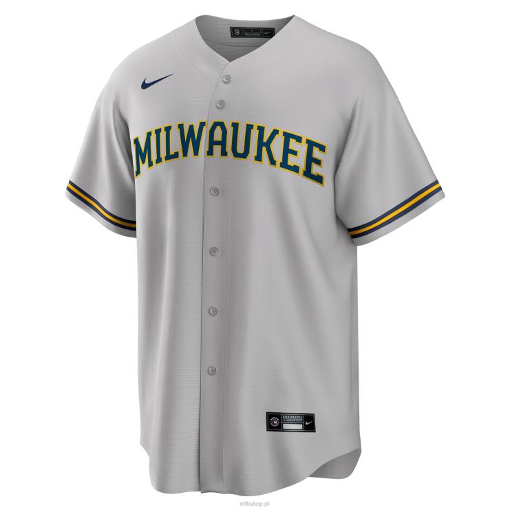 Milwaukee brewers christian yelich nike szara replika alternatywnej koszulki gracza mężczyźni 0J02V270 MLB Jerseys
