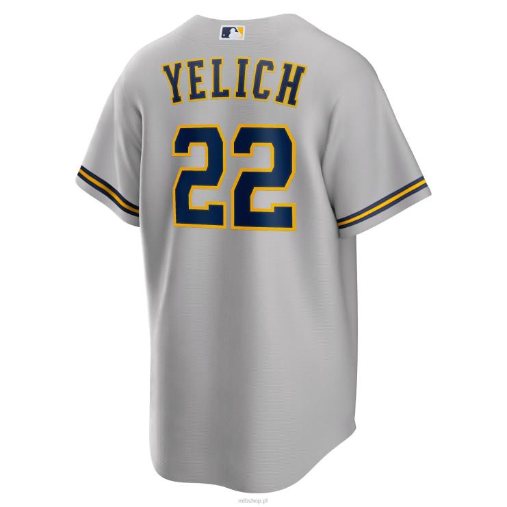 Milwaukee brewers christian yelich nike szara replika alternatywnej koszulki gracza mężczyźni 0J02V270 MLB Jerseys