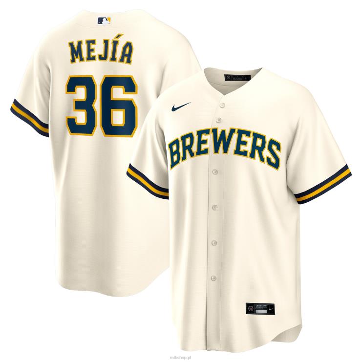 Milwaukee brewers j.c. mejia nike kremowa replika domowej koszulki gracza mężczyźni 0J02V1586 MLB Jerseys
