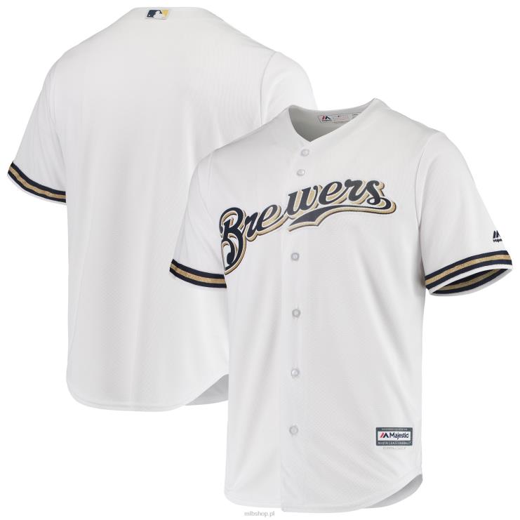 Milwaukee brewers majestatyczna biała oficjalna koszulka drużyny mężczyźni 0J02V1077 MLB Jerseys