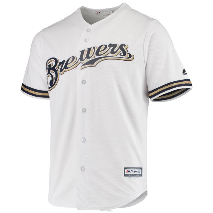 Milwaukee brewers majestatyczna biała oficjalna koszulka drużyny mężczyźni 0J02V1077 MLB Jerseys