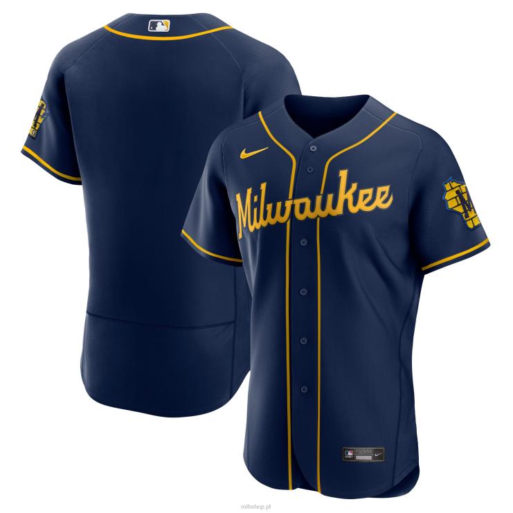 Milwaukee brewers nike granatowa koszulka z autentycznym logo zespołu w alternatywnym kolorze mężczyźni 0J02V779 MLB Jerseys