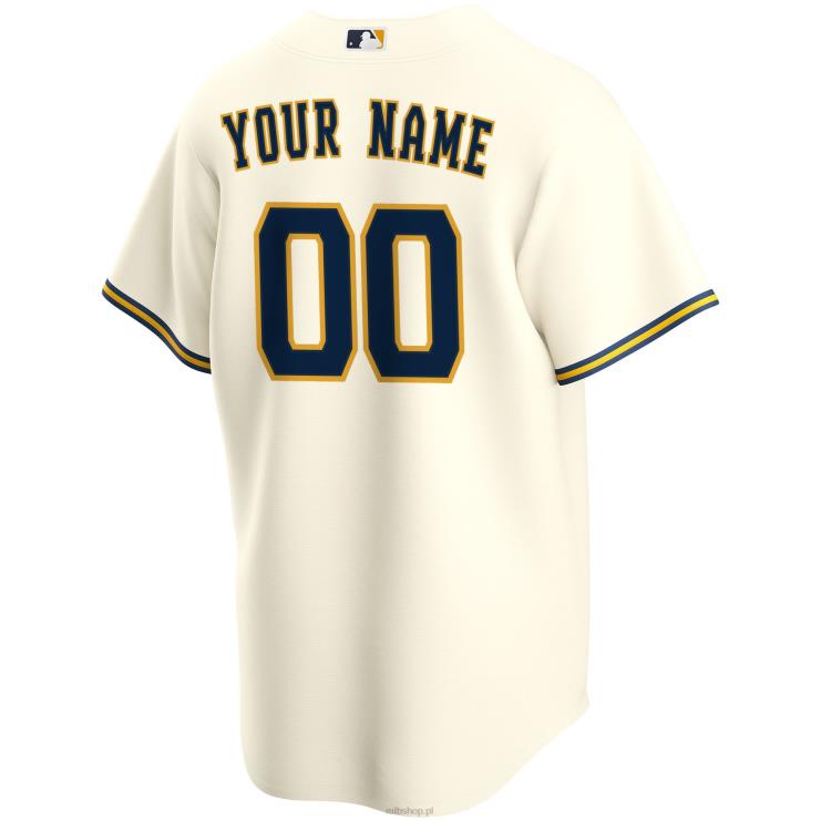 Milwaukee brewers nike kremowa replika domowej koszulki na zamówienie mężczyźni 0J02V392 MLB Jerseys