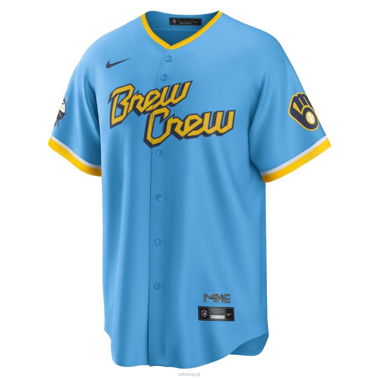 Replika koszulki drużyny Milwaukee brewers Nike Powder Blue 2022 City Connect mężczyźni 0J02V275 MLB Jerseys