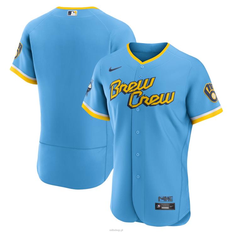 bluza milwaukee brewers Nike Powder Blue 2022 City Connect autentyczna koszulka drużynowa mężczyźni 0J02V1423 MLB Jerseys