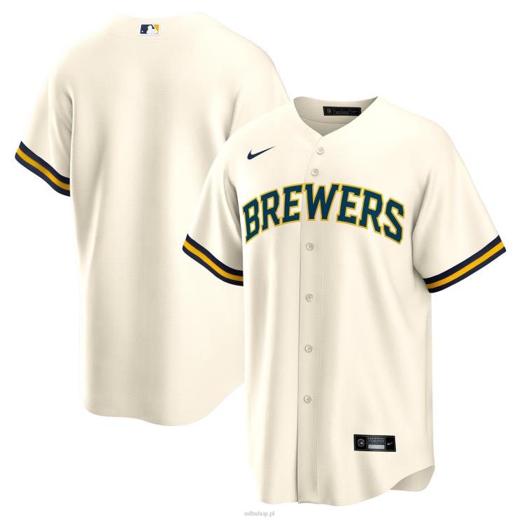 kremowa replika domowej koszulki drużyny nike brewers nike mężczyźni 0J02V863 MLB Jerseys