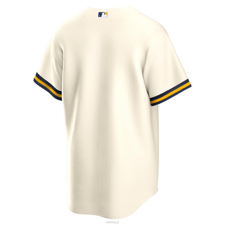 kremowa replika domowej koszulki drużyny nike brewers nike mężczyźni 0J02V863 MLB Jerseys