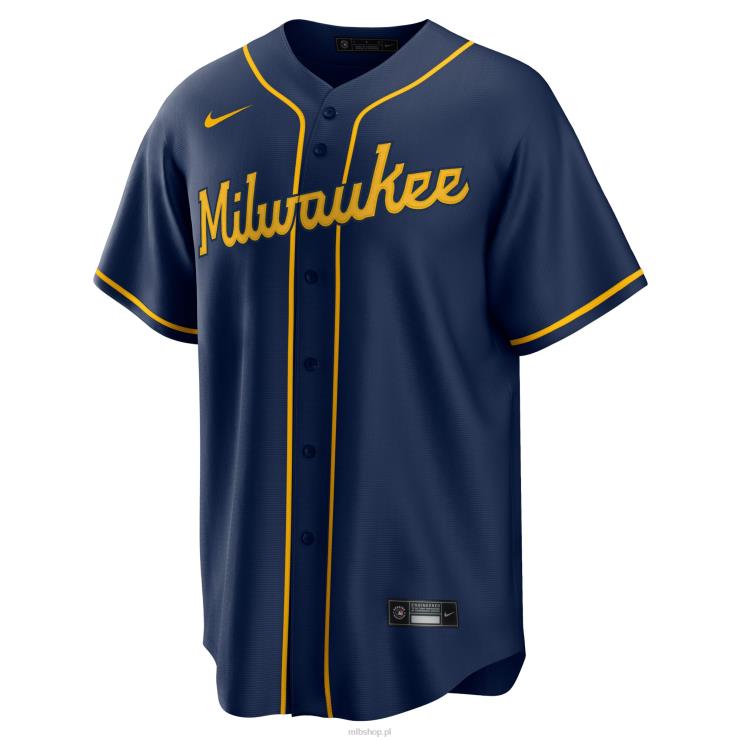 milwaukee brewers christian yelich nike granatowa replika alternatywnej koszulki gracza mężczyźni 0J02V271 MLB Jerseys