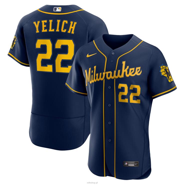 milwaukee brewers christian yelich nike marynarka wojenna 50. sezon alternatywna autentyczna koszulka gracza mężczyźni 0J02V923 MLB Jerseys