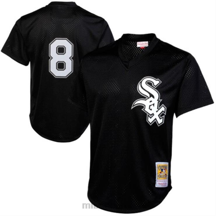 chicago white sox bo jackson mitchell & ness czarna koszulka treningowa z kolekcji cooperstown z 1993 roku mężczyźni 0J02V524 MLB Jerseys