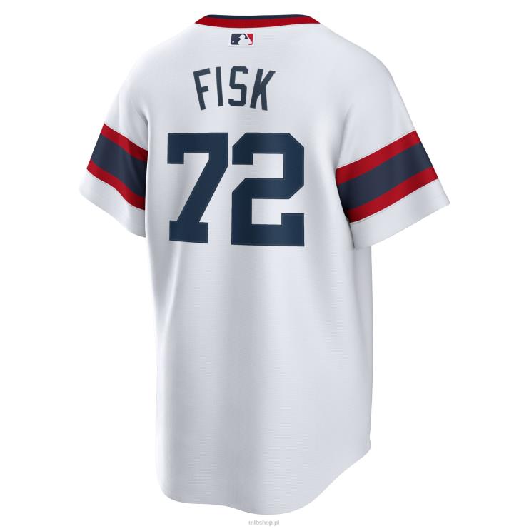 chicago white sox carlton fisk nike biała koszulka domowa cooperstown z kolekcji drużyny gracza mężczyźni 0J02V933 MLB Jerseys