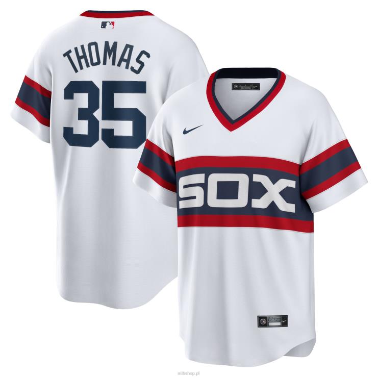 koszulka chicago white sox frank thomas nike biała domowa kolekcja cooperstown dla gracza mężczyźni 0J02V616 MLB Jerseys