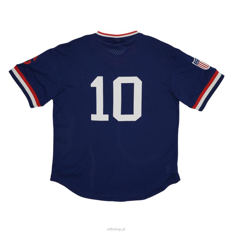 cleveland buckeyes #10 rings & crwns granatowa replika koszulki z dekoltem w szpic mężczyźni 0J02V1401 MLB Jerseys