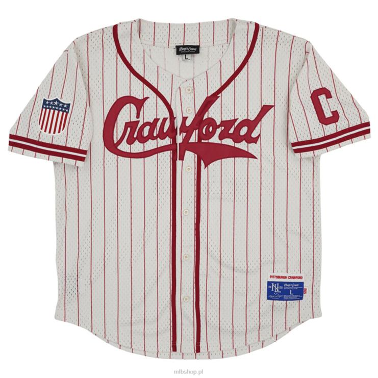 pittsburgh crawfords #17 rings & crwns kremowa replika koszulki z siateczki zapinanej na guziki mężczyźni 0J02V1422 MLB Jerseys
