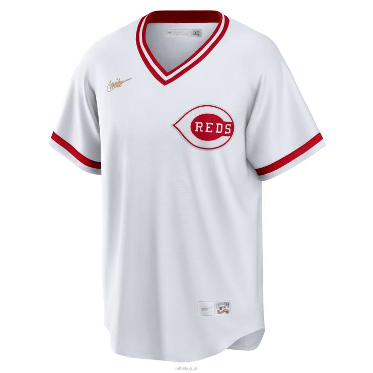 biała koszulka drużyny cincinnati reds nike z kolekcji cooperstown mężczyźni 0J02V552 MLB Jerseys