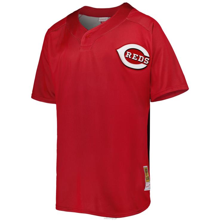 cincinnati reds ken griffey jr. Mitchell & ness czerwona koszulka treningowa z siateczki z kolekcji Cooperstown mężczyźni 0J02V638 MLB Jerseys