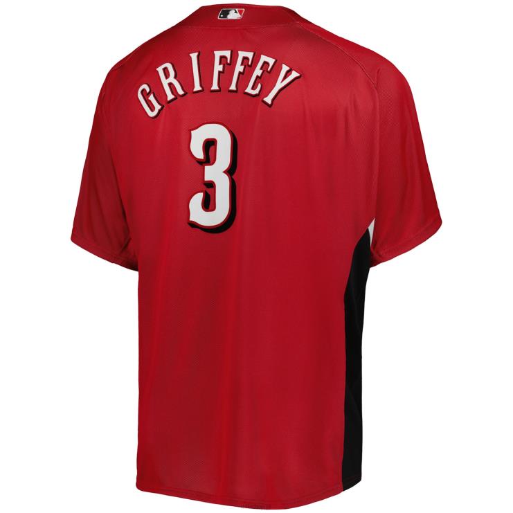 cincinnati reds ken griffey jr. Mitchell & ness czerwona koszulka treningowa z siateczki z kolekcji Cooperstown mężczyźni 0J02V638 MLB Jerseys