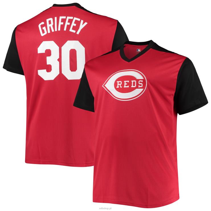 cincinnati reds ken griffey jr. czerwono-czarna replika koszulki gracza z kolekcji Cooperstown mężczyźni 0J02V1237 MLB Jerseys