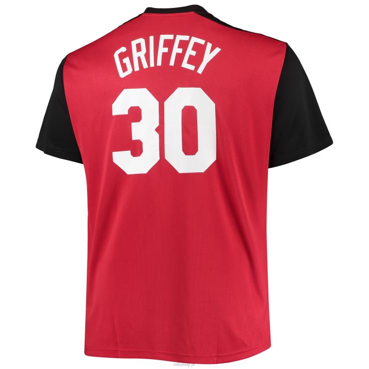 cincinnati reds ken griffey jr. czerwono-czarna replika koszulki gracza z kolekcji Cooperstown mężczyźni 0J02V1237 MLB Jerseys