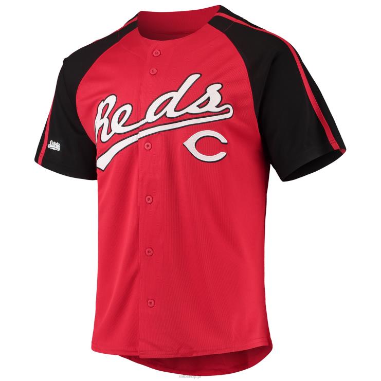 cincinnati reds przeszycia czerwona zapinana na guziki replika raglanowej koszulki mężczyźni 0J02V1127 MLB Jerseys