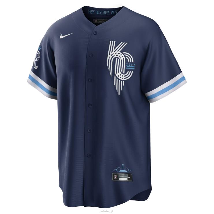 Kansas City Royals Bobby Witt Jr. Replika koszulki Nike Navy 2022 City Connect mężczyźni 0J02V381 MLB Jerseys