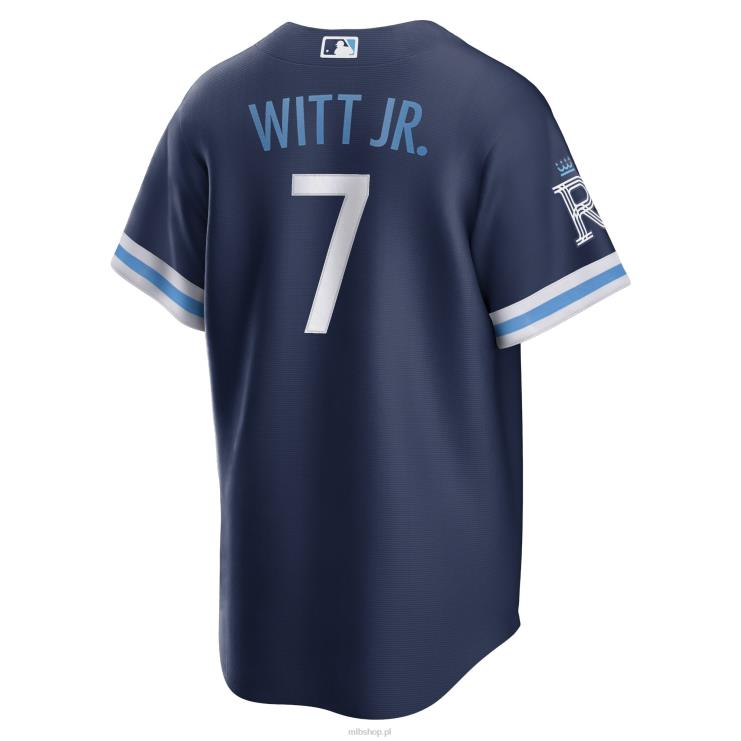Kansas City Royals Bobby Witt Jr. Replika koszulki Nike Navy 2022 City Connect mężczyźni 0J02V381 MLB Jerseys