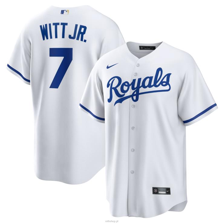 Kansas City Royals Bobby Witt Jr. biała replika domowej koszulki gracza nike mężczyźni 0J02V560 MLB Jerseys