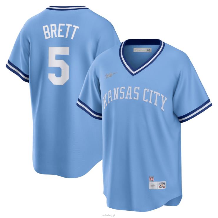 Kansas City Royals George Brett Nike Jasnoniebieska koszulka z kolekcji Road Cooperstown mężczyźni 0J02V498 MLB Jerseys