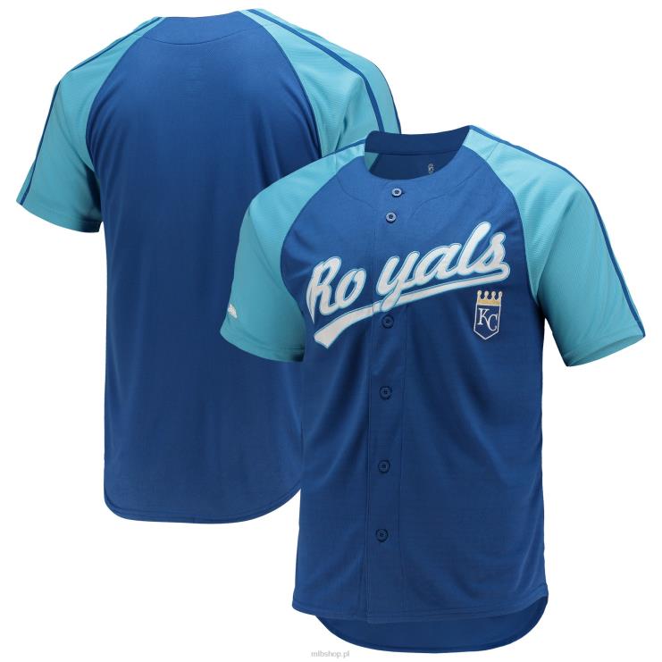 Kansas City Royals zapinana na guziki replika reglanowej koszulki królewskiej ze szwami mężczyźni 0J02V973 MLB Jerseys