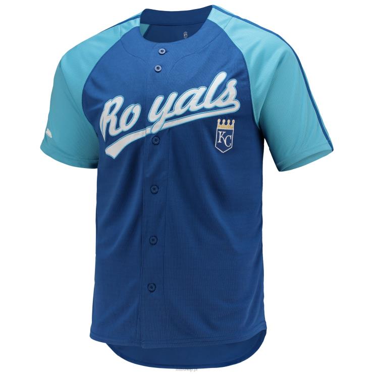 Kansas City Royals zapinana na guziki replika reglanowej koszulki królewskiej ze szwami mężczyźni 0J02V973 MLB Jerseys