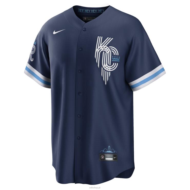 Replika koszulki gracza Kansas City Royals Salvador Perez Nike Navy 2022 City Connect mężczyźni 0J02V523 MLB Jerseys