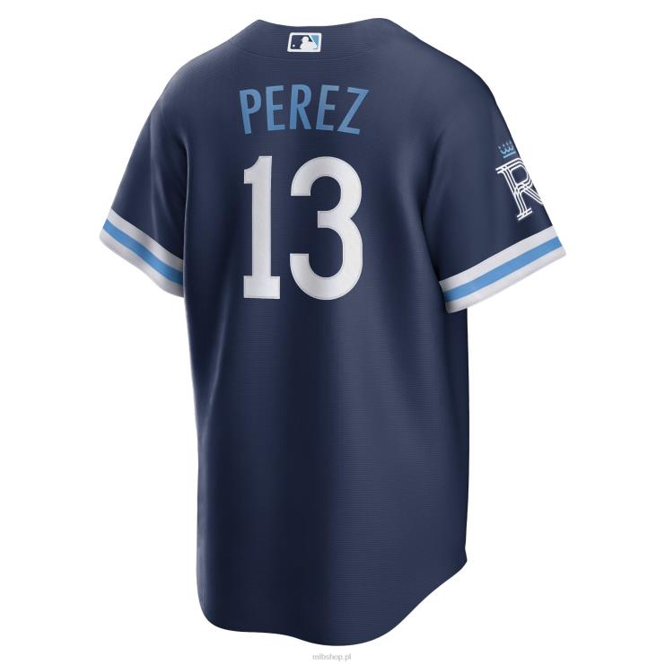Replika koszulki gracza Kansas City Royals Salvador Perez Nike Navy 2022 City Connect mężczyźni 0J02V523 MLB Jerseys