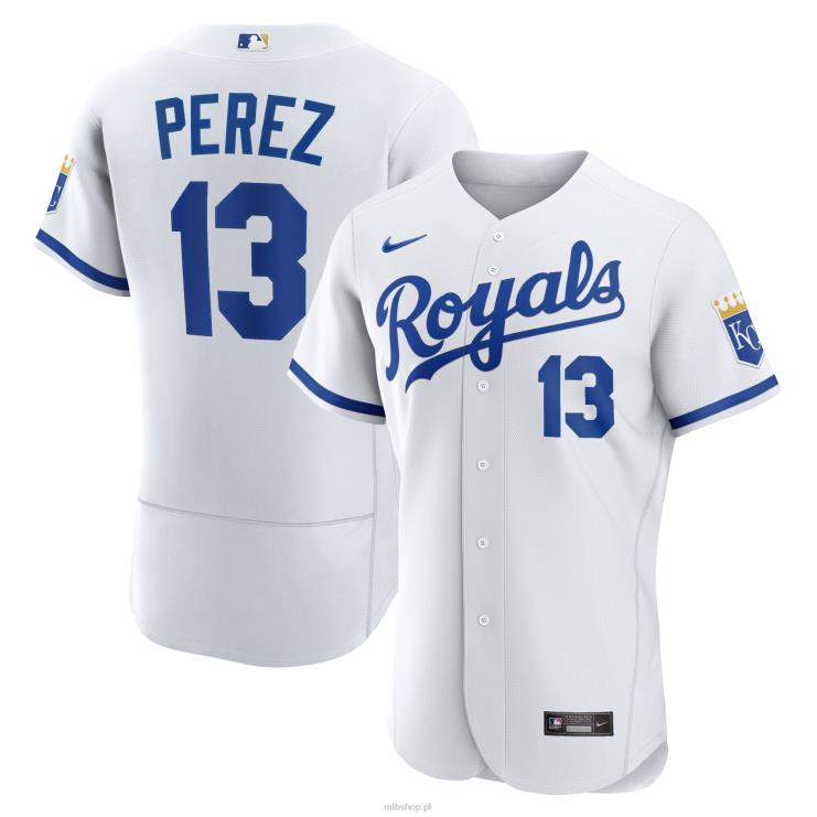 biała autentyczna domowa koszulka gracza kansas city royals salvador perez nike 2022 mężczyźni 0J02V1369 MLB Jerseys