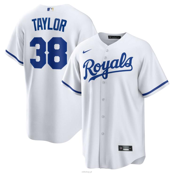 biała replika domowej koszulki zawodnika kansas city royals josh taylor nike mężczyźni 0J02V1462 MLB Jerseys