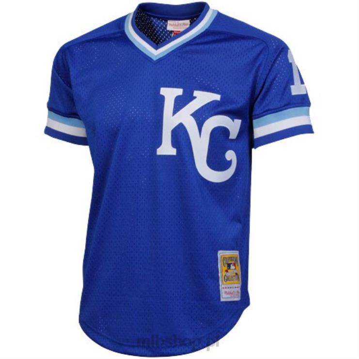 kansas city royals bo jackson mitchell & ness royal 1989 autentyczna kolekcja cooperstown koszulka treningowa z siatki mrugnięcia mężczyźni 0J02V398 MLB Jerseys