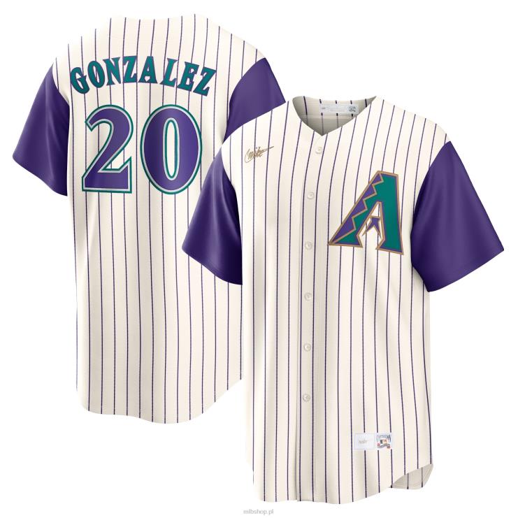 arizona diamondbacks luis gonzalez nike kremowo/fioletowa koszulka gracza z alternatywnej kolekcji cooperstown mężczyźni 0J02V439 MLB Jerseys