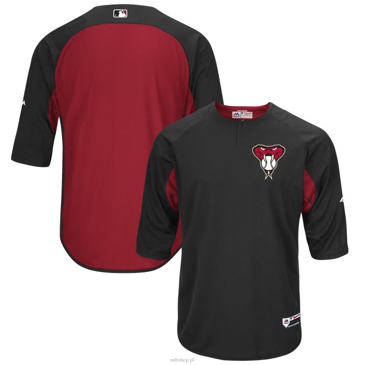 arizona diamondbacks majestatyczna czerwień autentyczna kolekcja na boisko koszulka treningowa z rękawami 3/4 mężczyźni 0J02V1496 MLB Jerseys