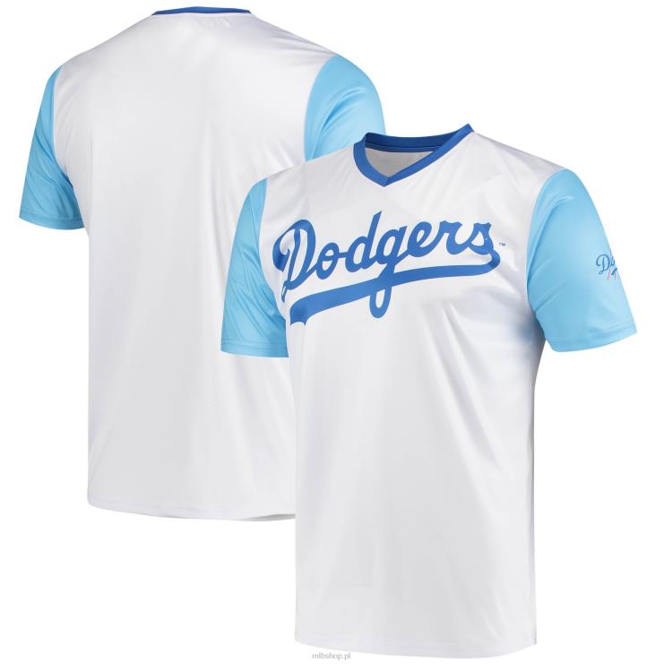 Los Angeles Dodgers szwy biała koszulka z kolekcji Cooperstown z napisem V-neck mężczyźni 0J02V1502 MLB Jerseys