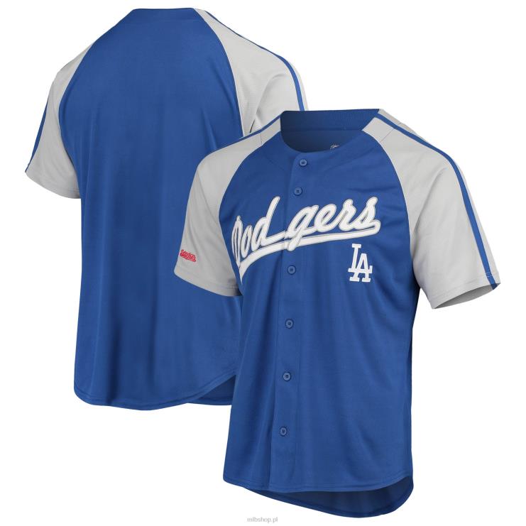 Replika raglanowej koszulki los angeles dodgers z przeszyciami królewskimi mężczyźni 0J02V805 MLB Jerseys