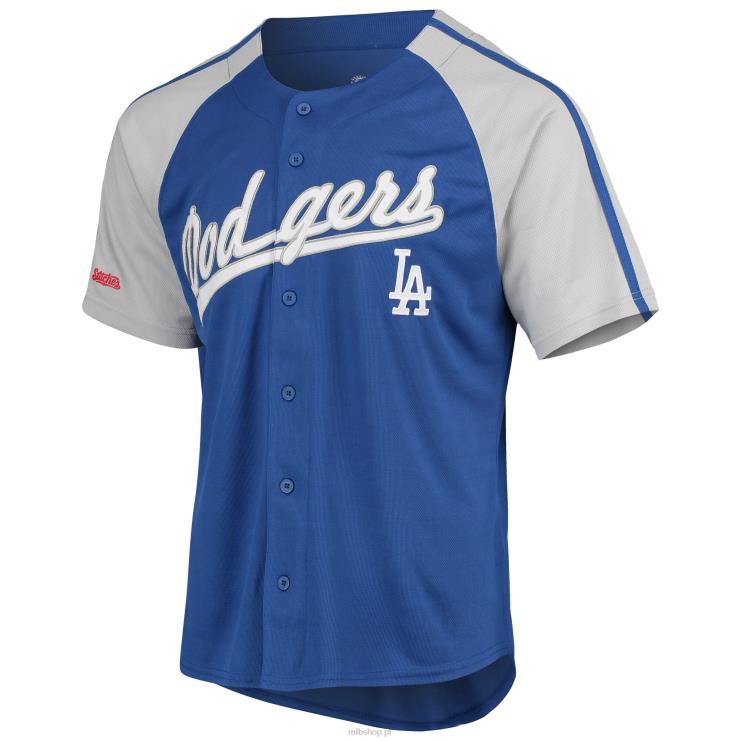 Replika raglanowej koszulki los angeles dodgers z przeszyciami królewskimi mężczyźni 0J02V805 MLB Jerseys