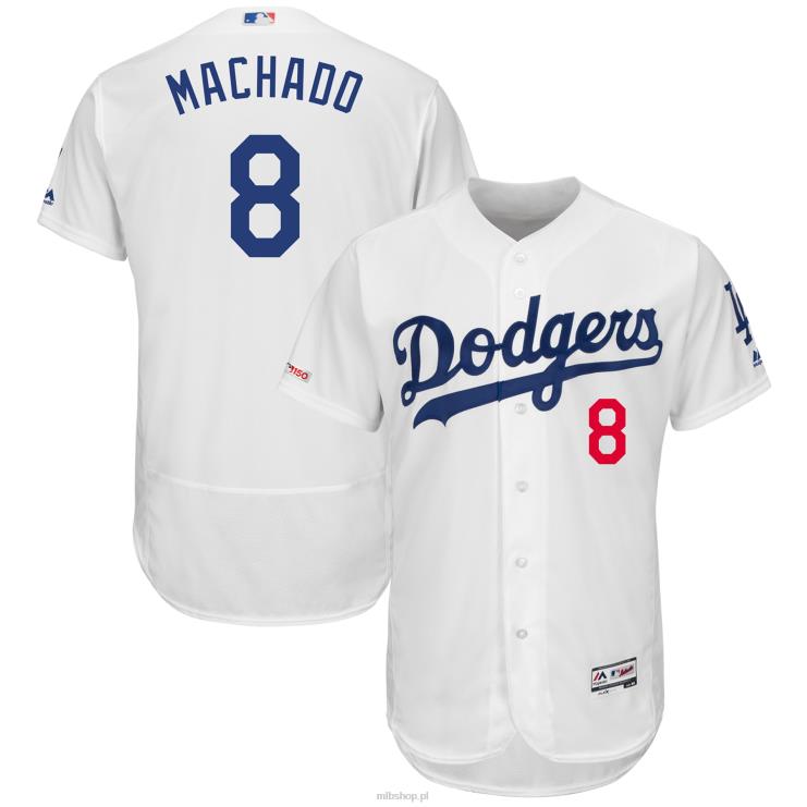 koszulka los angeles dodgers manny machado majestatyczna biała domowa autentyczna kolekcja flex base player mężczyźni 0J02V1176 MLB Jerseys