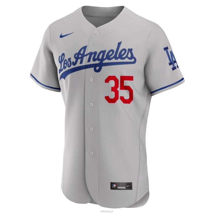 los angeles dodgers cody bellinger nike szara koszulka szosowa autentyczny gracz mężczyźni 0J02V1476 MLB Jerseys