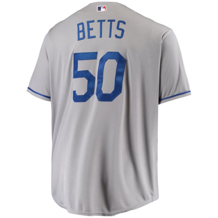 los angeles dodgers mookie betts szara duża i wysoka replika koszulki gracza mężczyźni 0J02V816 MLB Jerseys