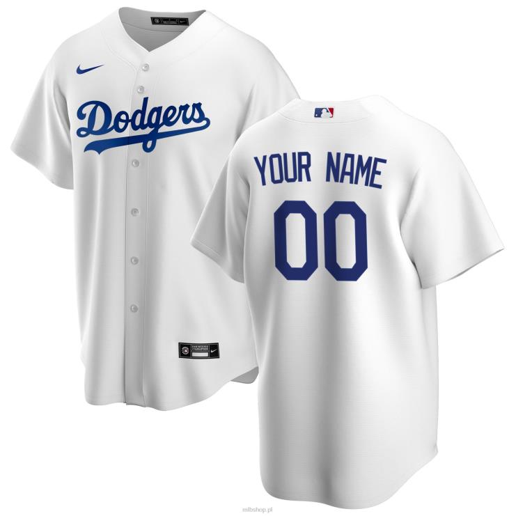 los angeles dodgers nike biała replika domowej koszulki na zamówienie mężczyźni 0J02V69 MLB Jerseys