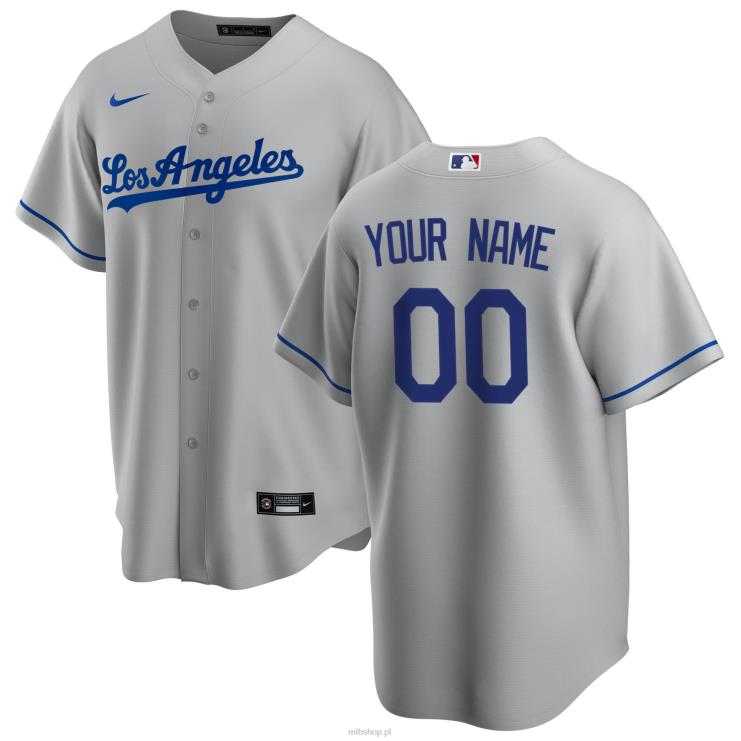 los angeles dodgers nike szara replika szosowej niestandardowej koszulki mężczyźni 0J02V206 MLB Jerseys