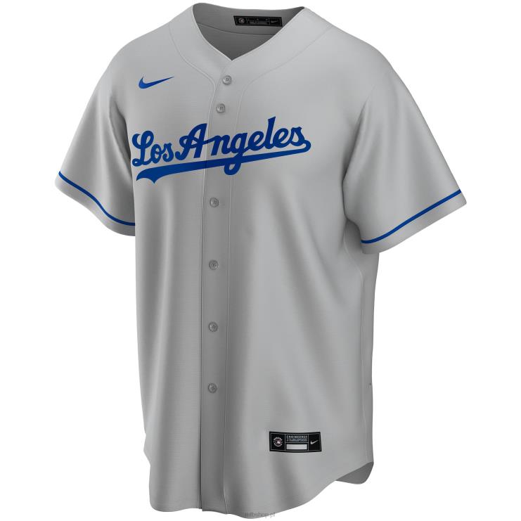 los angeles dodgers nike szara replika szosowej niestandardowej koszulki mężczyźni 0J02V206 MLB Jerseys