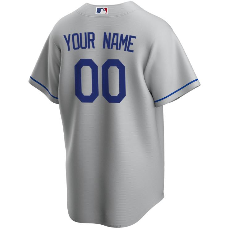 los angeles dodgers nike szara replika szosowej niestandardowej koszulki mężczyźni 0J02V206 MLB Jerseys