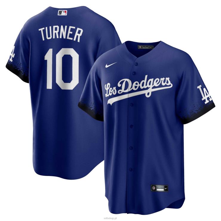 replika koszulki gracza Los Angeles Dodgers Justin Turner Nike Royal City Connect mężczyźni 0J02V630 MLB Jerseys