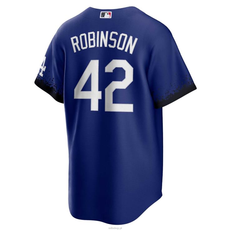 replika koszulki gracza los angeles dodgers jackie robinson nike royal city connect mężczyźni 0J02V372 MLB Jerseys